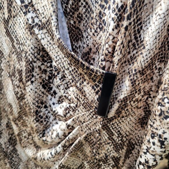 Dana Buchman Brown Snake Print Blouse - Picture 6 of 11